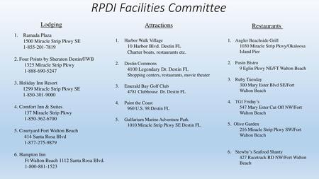 RPDI Facilities Committee