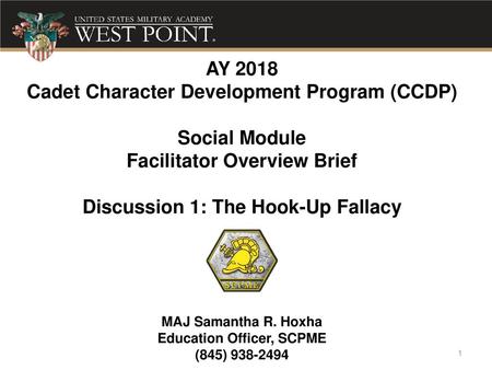 Cadet Character Development Program (CCDP) Social Module