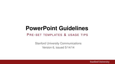 PowerPoint Guidelines