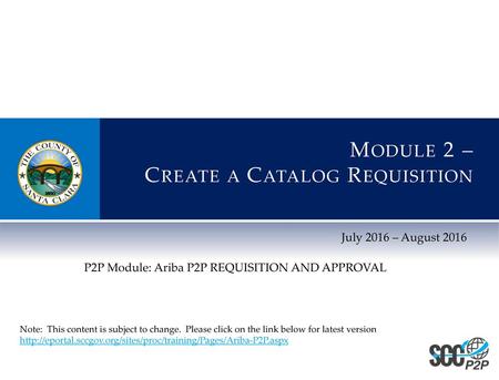 P2P Module: Ariba P2P REQUISITION AND APPROVAL