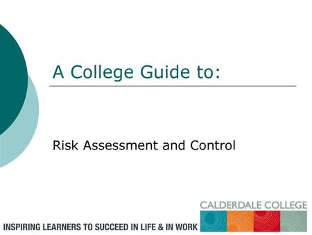 Risk Assessment and Control