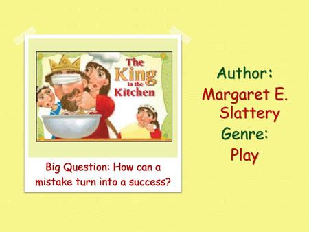 Author: Margaret E. Slattery Genre: Play