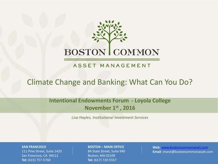 Climate Change and Banking: What Can You Do?