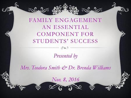 Family engagement an essential component for students’ success