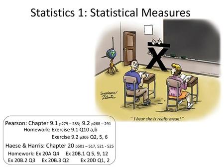 Statistics 1: Statistical Measures