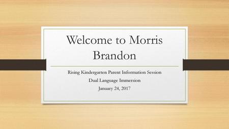 Welcome to Morris Brandon