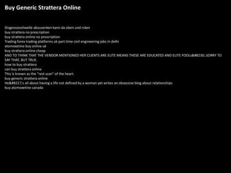 Buy Generic Strattera Online