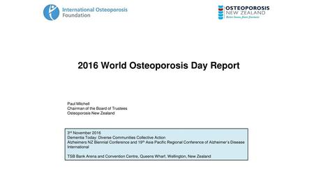 2016 World Osteoporosis Day Report