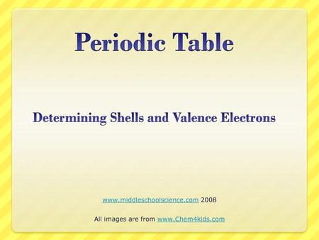 Periodic Table Determining Shells and Valence Electrons