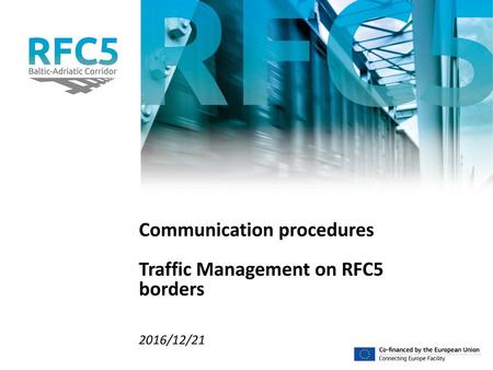 Communication procedures Traffic Management on RFC5 borders