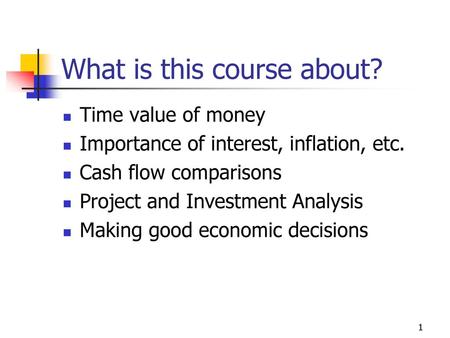 What is this course about?