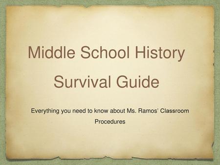 Middle School History Survival Guide