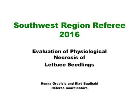 Southwest Region Referee 2016