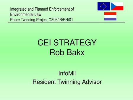 InfoMil Resident Twinning Advisor