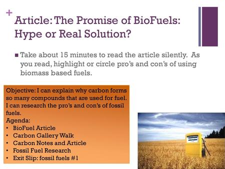 Article: The Promise of BioFuels: Hype or Real Solution?