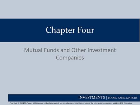 Mutual Funds and Other Investment Companies