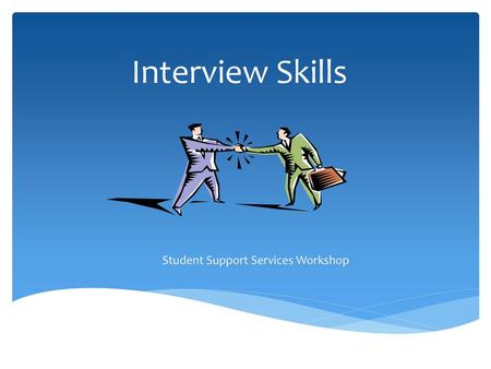 Student Support Services Workshop