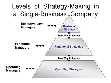 Levels of Strategy-Making in a Single-Business Company