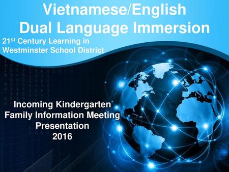 Vietnamese/English Dual Language Immersion