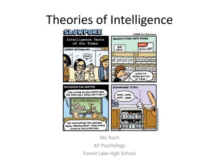 Theories of Intelligence