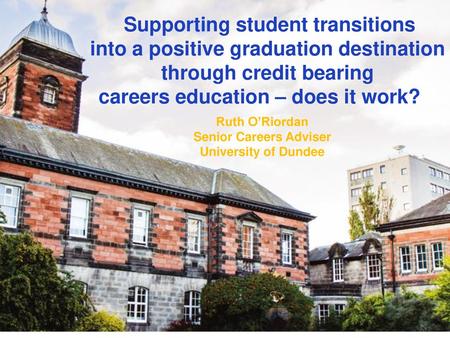 into a positive graduation destination through credit bearing