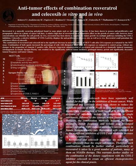 Anti-tumor effects of combination resveratrol