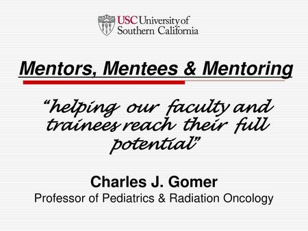 Mentors, Mentees & Mentoring