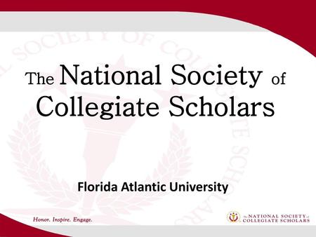 The National Society of Collegiate Scholars