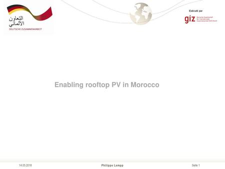 Enabling rooftop PV in Morocco