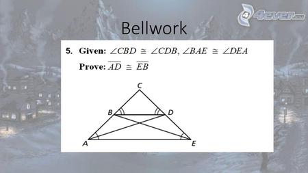 Bellwork.