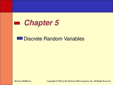 Discrete Random Variables