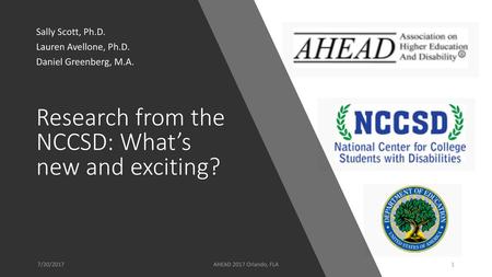 Research from the NCCSD: What’s new and exciting?