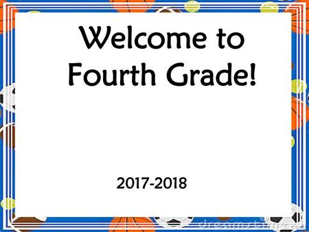 Welcome to Fourth Grade!