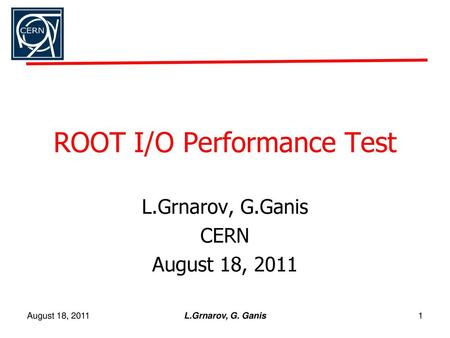 ROOT I/O Performance Test