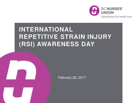 International repetitive strain injury (RSI) awareness day