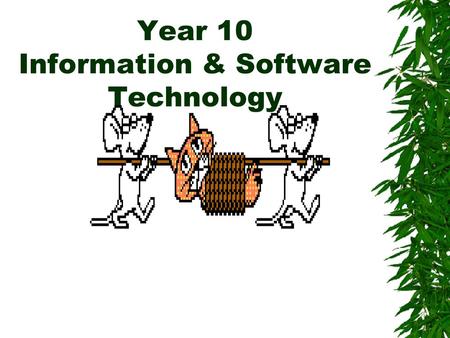 Year 10 Information & Software Technology