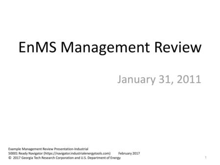 EnMS Management Review