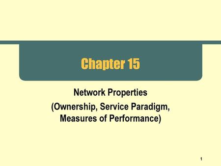 (Ownership, Service Paradigm, Measures of Performance)