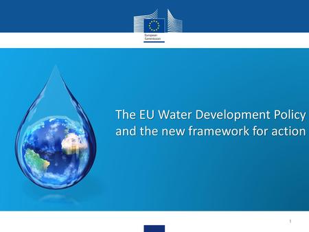 The EU Water Development Policy  and the new framework for action