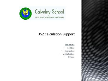 KS2 Calculation Support