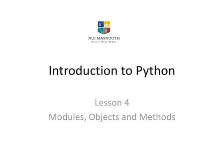 Introduction to Python