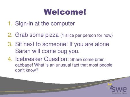 Welcome! Sign-in at the computer