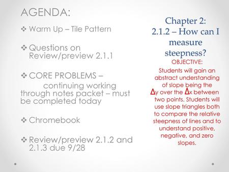 Chapter 2: – How can I measure steepness?