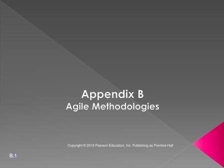 Appendix B Agile Methodologies