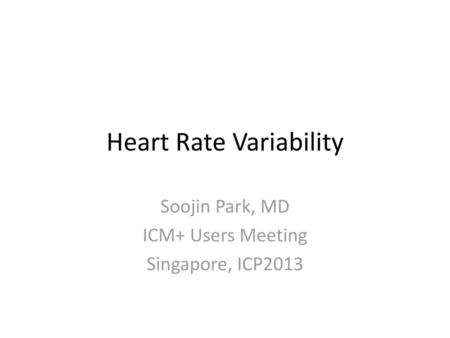 Heart Rate Variability