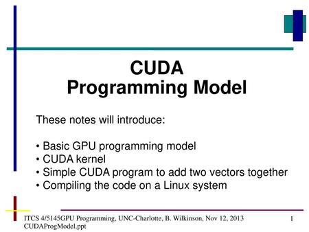 CUDA Programming Model