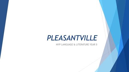 MYP LANGUAGE & LITERATURE YEAR 5