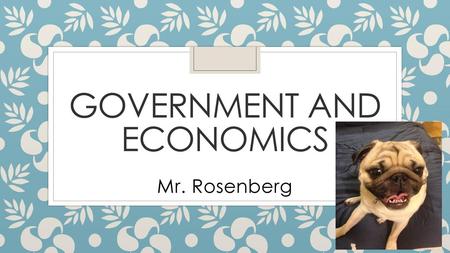 Government and Economics