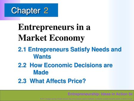 Entrepreneurs in a Market Economy