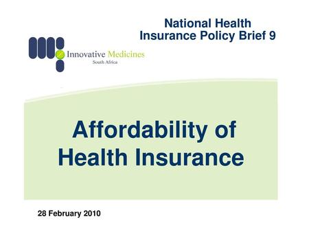 Affordability of Health Insurance